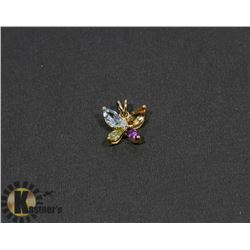 #176-BLUE TOPAZ,AMETHYST,CITRINE/PERIDOT PENDANT