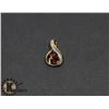 Image 1 : #112-GENUINE RED GARNET & CZ PENDANT