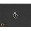 Image 1 : #125-GENUINE GREEN PERIDOT & CZ PENDANT