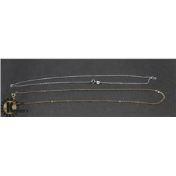 # 57-STERLING SILVER NECKLACE 2 PCS 18"