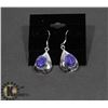 Image 1 : # 42-BLUE SAPPHIRE DANGLING EARRINGS