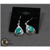 Image 1 : # 46-EMERALD DANGLING EARRINGS