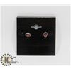 Image 1 : # 2-GENUINE RED GARNET STUD EARRINGS