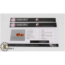 #191- YELLOW SAPPHIRE MATCHING  GEMSTONE 2.10CT