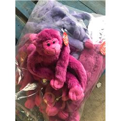 Lot of Assorted Colored 18inch Plush Monkeys