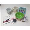 Image 1 : Lot of Ceramic Mugs, Kids Bowls, Hair Bands and Board Book