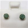Image 1 : 10K Yellow Gold Emerald Stud (0.5ct) Earrings, Made in Canada, Suggested Retail Value $120