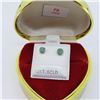 Image 2 : 10K Yellow Gold Emerald Stud (0.5ct) Earrings, Made in Canada, Suggested Retail Value $120