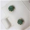 Image 4 : 10K Yellow Gold Emerald Stud (0.5ct) Earrings, Made in Canada, Suggested Retail Value $120