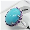 Image 3 : Turquoise Amethyst Ring (~weight 5g), Made in Canada, Suggested Retail Value $400 (Estimated Selling