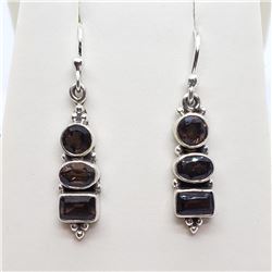 Silver Smokey Quartz Earrings (~weight 5g), Suggested Retail Value $300 (Estimated Selling Price fro