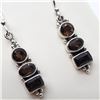 Image 3 : Silver Smokey Quartz Earrings (~weight 5g), Suggested Retail Value $300 (Estimated Selling Price fro