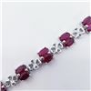 Image 1 : Silver Ruby(8.5ct) 7.5 Inch Bracelet (~weight 8.5g), Appraised Retail $1395 (Estimated Selling Price