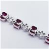 Image 2 : Silver Ruby(8.5ct) 7.5 Inch Bracelet (~weight 8.5g), Appraised Retail $1395 (Estimated Selling Price