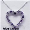 Image 3 : Silver Amethyst Cubic Zirconia Heart Shaped Necklace, Suggested Retail Value $200 (Estimated Selling