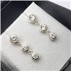 Image 3 : Silver Cz Dangle Earrings (~weight 3.2g), Suggested Retail Value $120