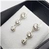 Image 4 : Silver Cz Dangle Earrings (~weight 3.2g), Suggested Retail Value $120