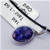 Image 1 : 14K White Gold Tanzanite(1.5ct) With High Fashion Cord Necklace, Custom Designed in Canada, Suggeste