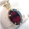 Image 3 : 14K Yellow Gold Garnet (14X10Mm)(6.11ct) Pendant (~weight 4.5g), Made in Canada, Suggested Retail Va