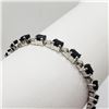 Image 1 : Silver Sapphire(8ct) 7.5 Inch Bracelet (~weight 11.33g), Made in Canada, Appraised Retail $901 (Esti
