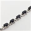 Image 2 : Silver Sapphire(8ct) 7.5 Inch Bracelet (~weight 11.33g), Made in Canada, Appraised Retail $901 (Esti