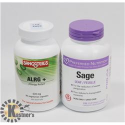 SANGSTERS ALRG+ 90 CAPSULES SOLD WITH SAGE LEAF