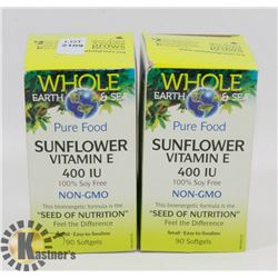 TWO WHOLE EARTH AND SEA PURE FOOD SUNFLOWER