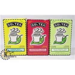 THREE BOXES OF SD'S ORGANIC TEA