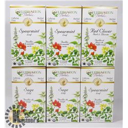 6 BOXES OF HERBAL TEA