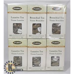 SIX BOXES OF FLORA MEDICINAL TEA