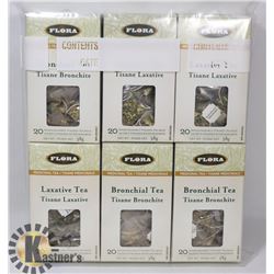 SIX BOXES OF FLORA MEDICINAL TEA