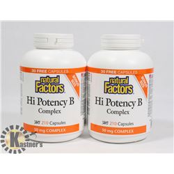 TWO NATURAL FACTORS HI POTENCY B COMPLEX 210