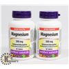 Image 1 : LOT OF 2 WEBBER NATURAL MAGNESIUM 500MG,