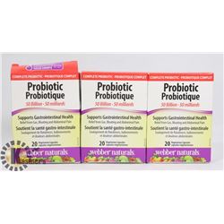 3 BOXES OF PROBIOTIC 50 BILLION, 20 CAPSULES EACH