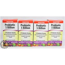 4 BOXES OF PROBIOTIC 5 BILLION, 60 CAPSULES EACH