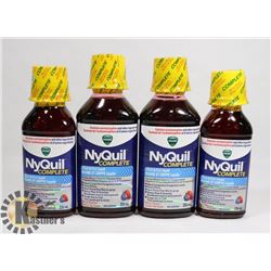 LOT OF 4 NYQUIL COMPLETE, 354ML EACH