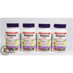 BAG OF 4 WEBBER NATURALS MELATONIN PLUS