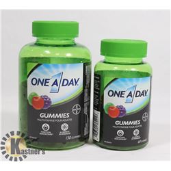 LOT OF 2 ONE A DAY GUMMIES (TOTAL OF 190 GUMMIES),