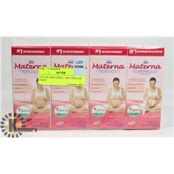 LOT OF 4 MATERNA . 100 CAPSULES EACH