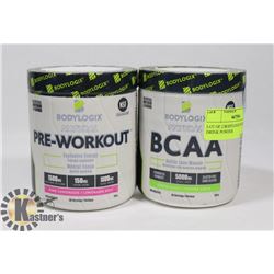 LOT OF 2 BODYLOGIX WORKOUT DRINK POWDER