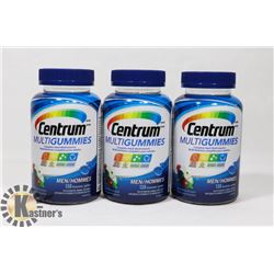 LOT OF 3 CENTRUM MENS MULTI GUMMIES,