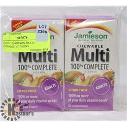 LOT OF 2 JAMIESON MULTI CHEWABLE VITAMINS