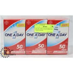 LOT OF 3 ONE A DAYS MENS 50+, 90 TABS IN EACH,