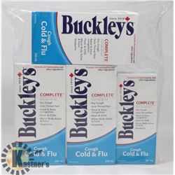 LOT OF 4 BUCKLEY'S COMPLETE 250ML EACH,