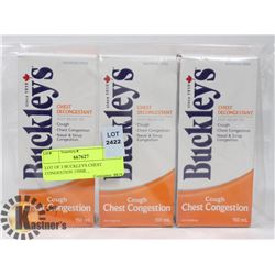 LOT OF 3 BUCKLEYS CHEST CONGESTION 150ML ,