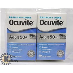 LOT OF 2 BAUSCH&LOMB OCUVITE ADULT 50+ VITAMINS