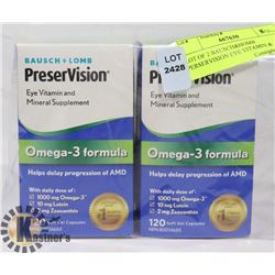 LOT OF 2 BAUSCH&LOMB PERSERVISION EYE VITAMIN &