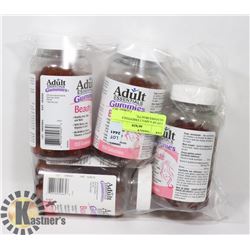 LOT OF 4 ADULT ESSENTIALS GUMMIES BEAUTY,