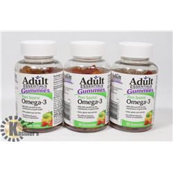 LOT OF 3 ADULT ESSENTIALS GUMMIES, 90 IN EACH,