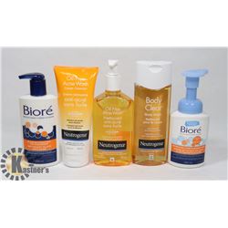 BAG OF ASSORTED FACIAL CARE PRODUCTS